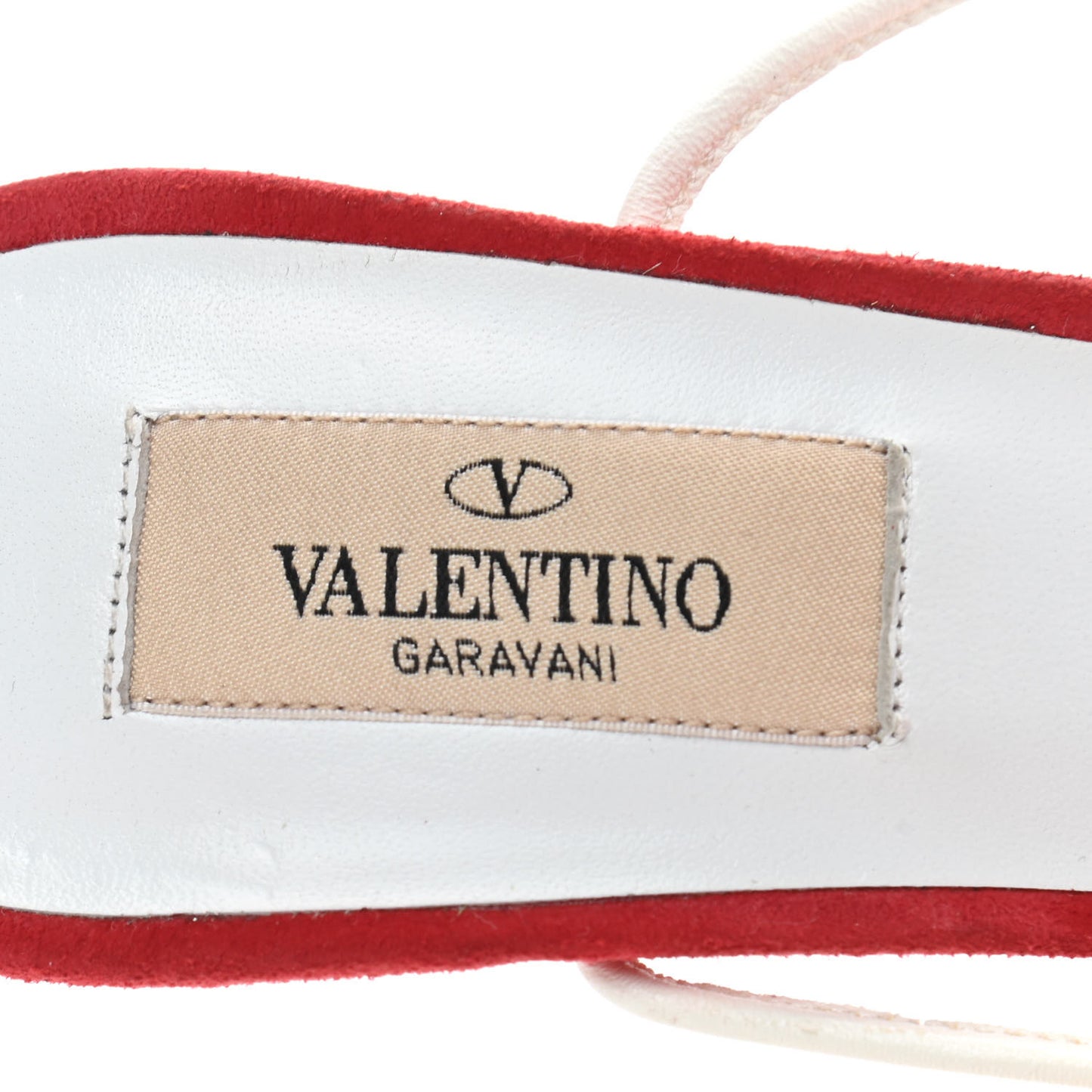 Suede Free Rockstud Ankle T-Strap 105mm Sandals 38 Rosso Valentino White