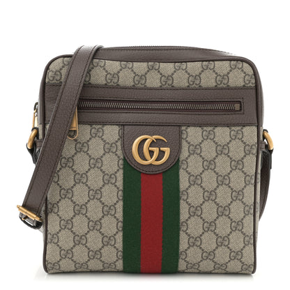 Gucci GG Supreme Monogram Web Small Ophidia Messenger Bag Brown 1 of 10