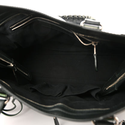 Balenciaga Smooth Calfskin Metallic Patent Giant 12 Silver Hardware City Vert Poker Fonce 6 of 13