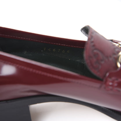 Gucci Calfskin Horsebit Guccissima Mens Platform Loafers 7 Burgundy 8 of 12
