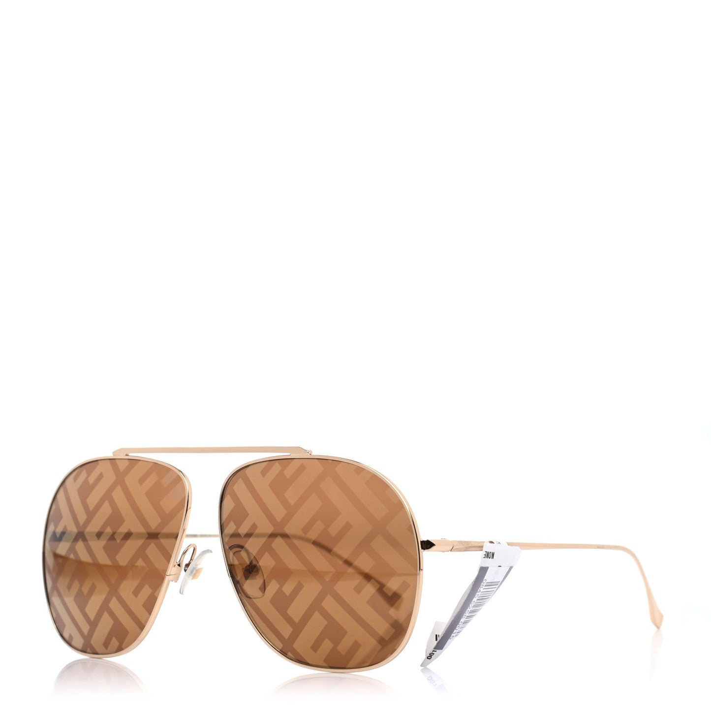 Metal Fendi Forever Aviator Sunglasses FF0407/G/S Gold