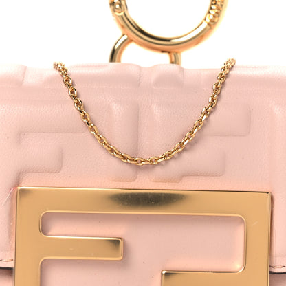 Fendi Nappa Matisse FF Embossed Nano Baguette Charm Rosa Quarzo 8 of 13