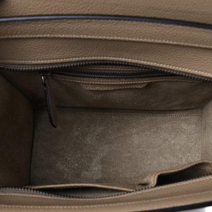 Celine Drummed Calfskin Micro Luggage Souris 4 of 8