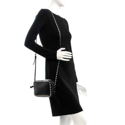 Valentino Garavani Calfskin Rockstud Camera Crossbody Bag Black 2 of 7