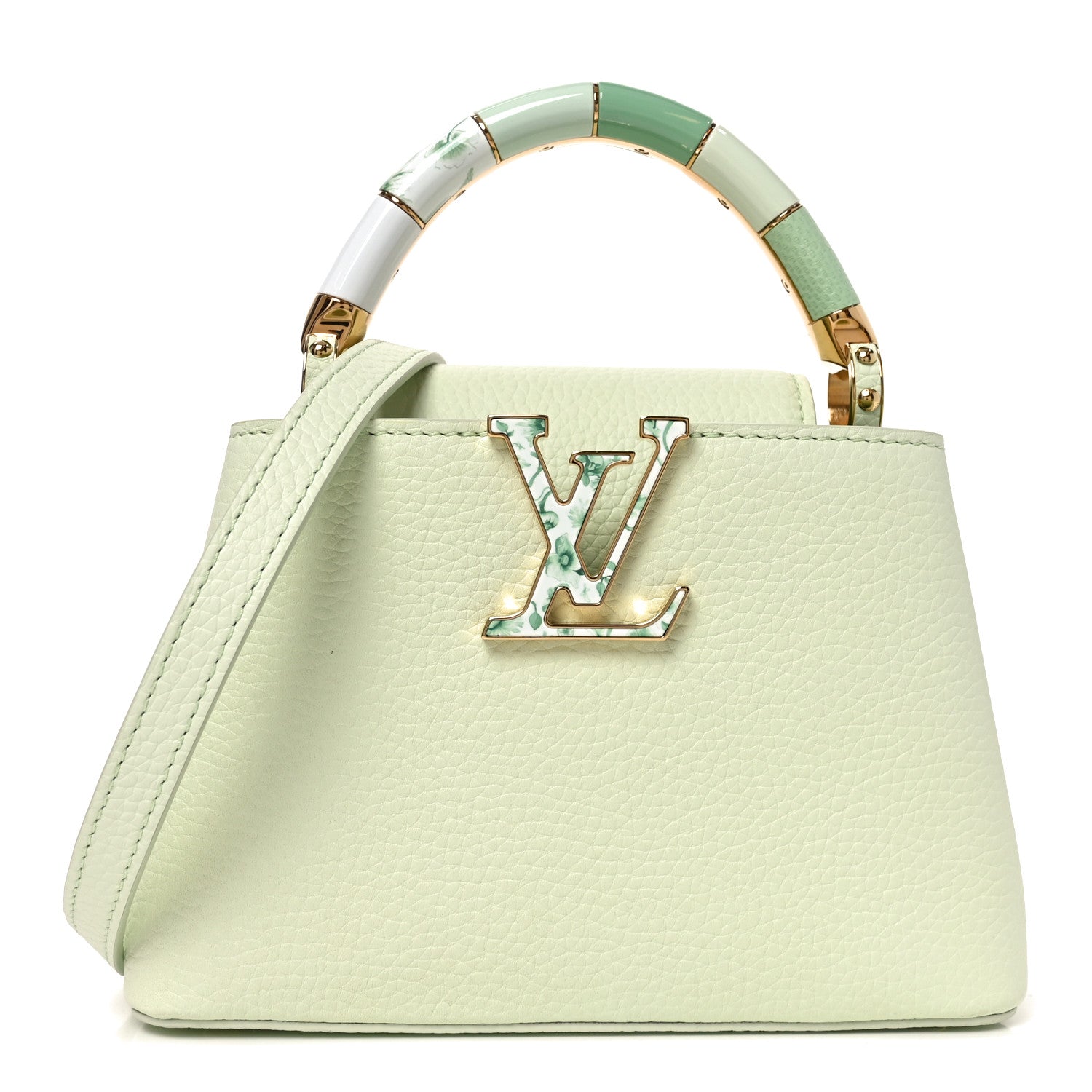 Louis Vuitton Taurillon Karung Mini Capucines Vert D'eau Green 1 of 8