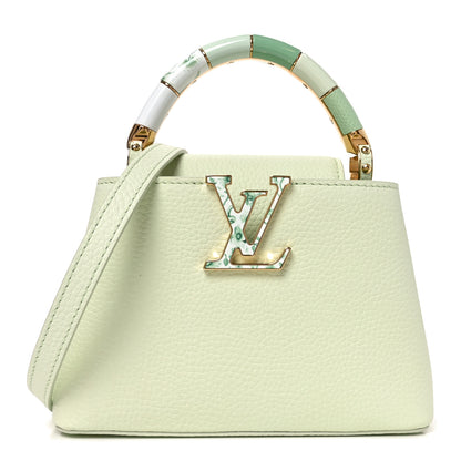 Louis Vuitton Taurillon Karung Mini Capucines Vert D'eau Green 1 of 8