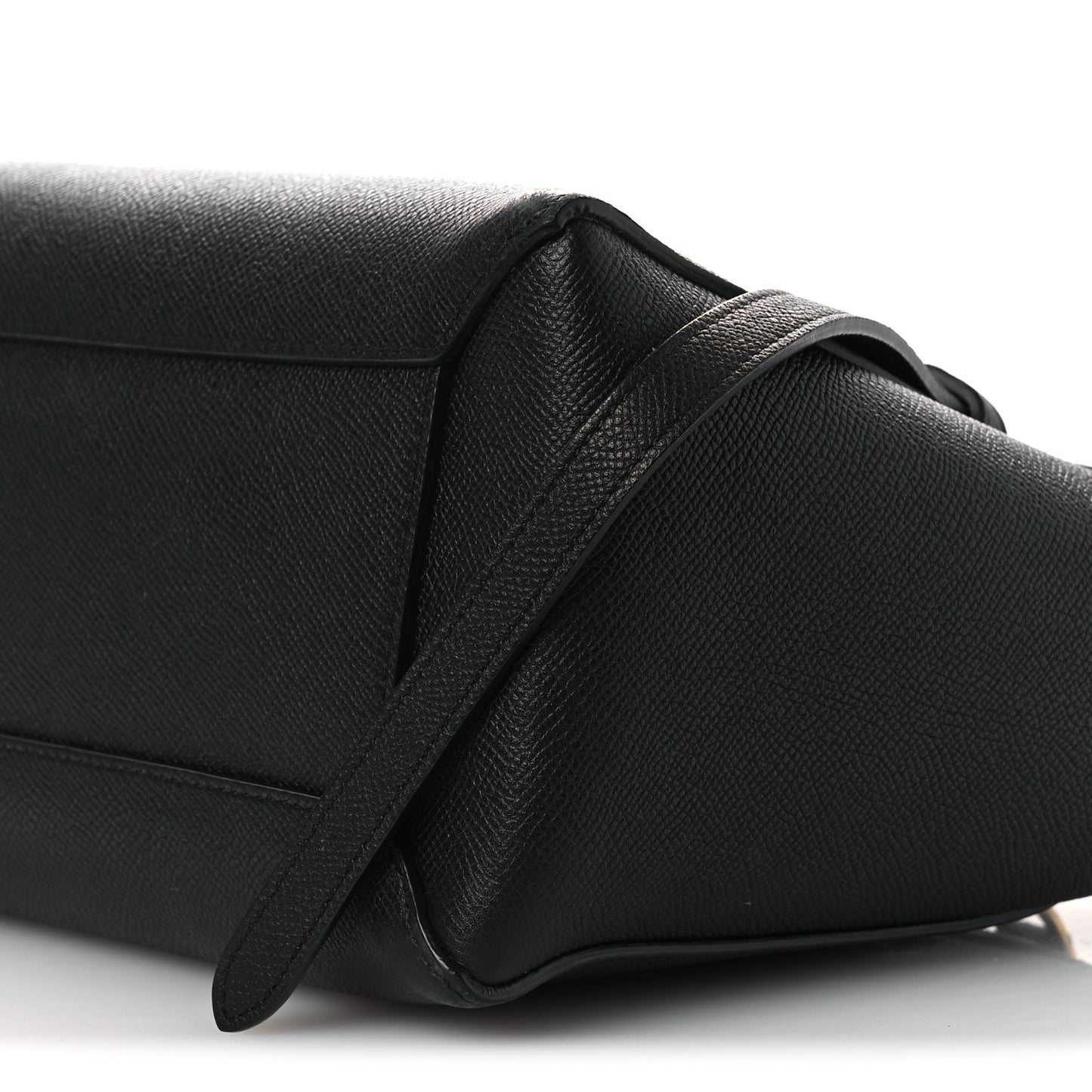 Grained Calfskin Micro Belt Bag Black