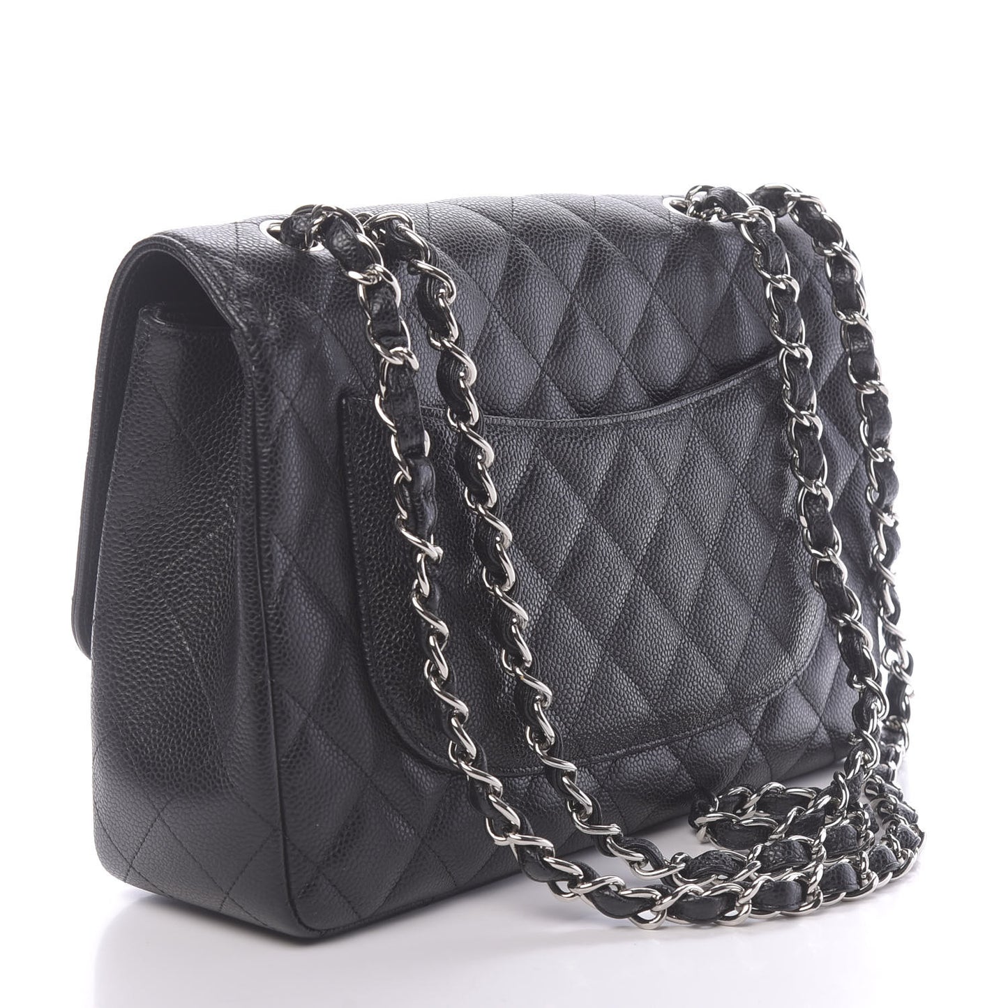 Caviar Quilted Jumbo Single Flap Black