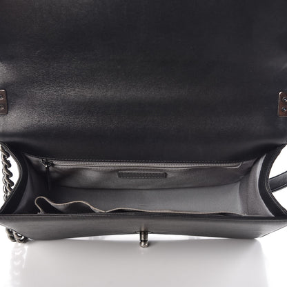 Chanel Metallic Calfskin Quilted New Medium Boy Flap Black 5 of 9