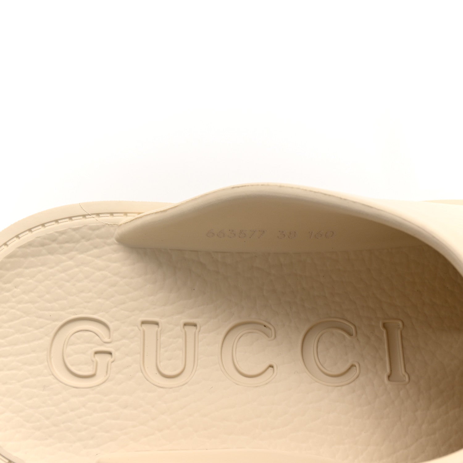 Gucci Rubber Monogram GG Go Through Platform Slide Clogs 38 Mystic White 8 of 9