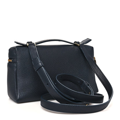 Loro Piana Grained Calfskin L19 Extra Pocket Pouch Navy 3 of 10