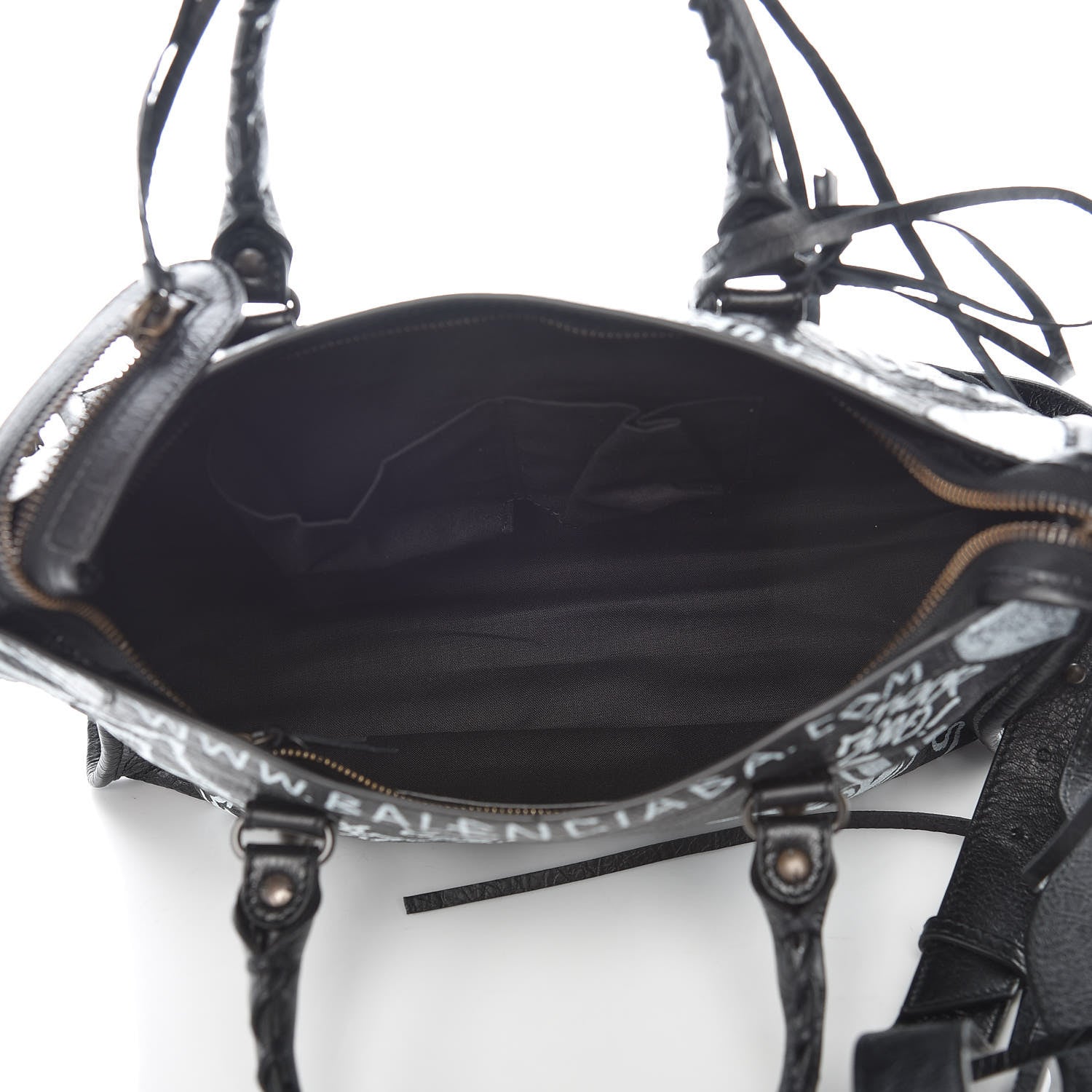 Balenciaga Agneau Classic Hardware Graffiti All Over S City Black 5 of 9