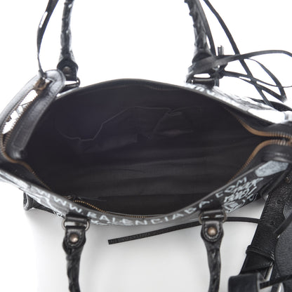 Balenciaga Agneau Classic Hardware Graffiti All Over S City Black 5 of 9