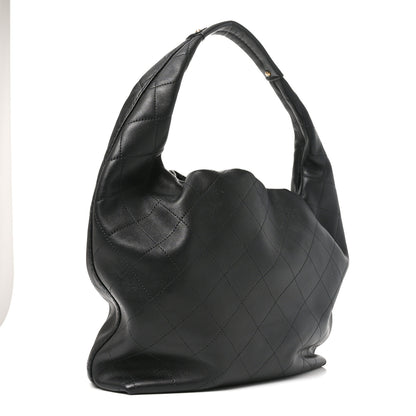 Chanel Calfskin Quilted Small Maxi Hobo Black 3 of 10