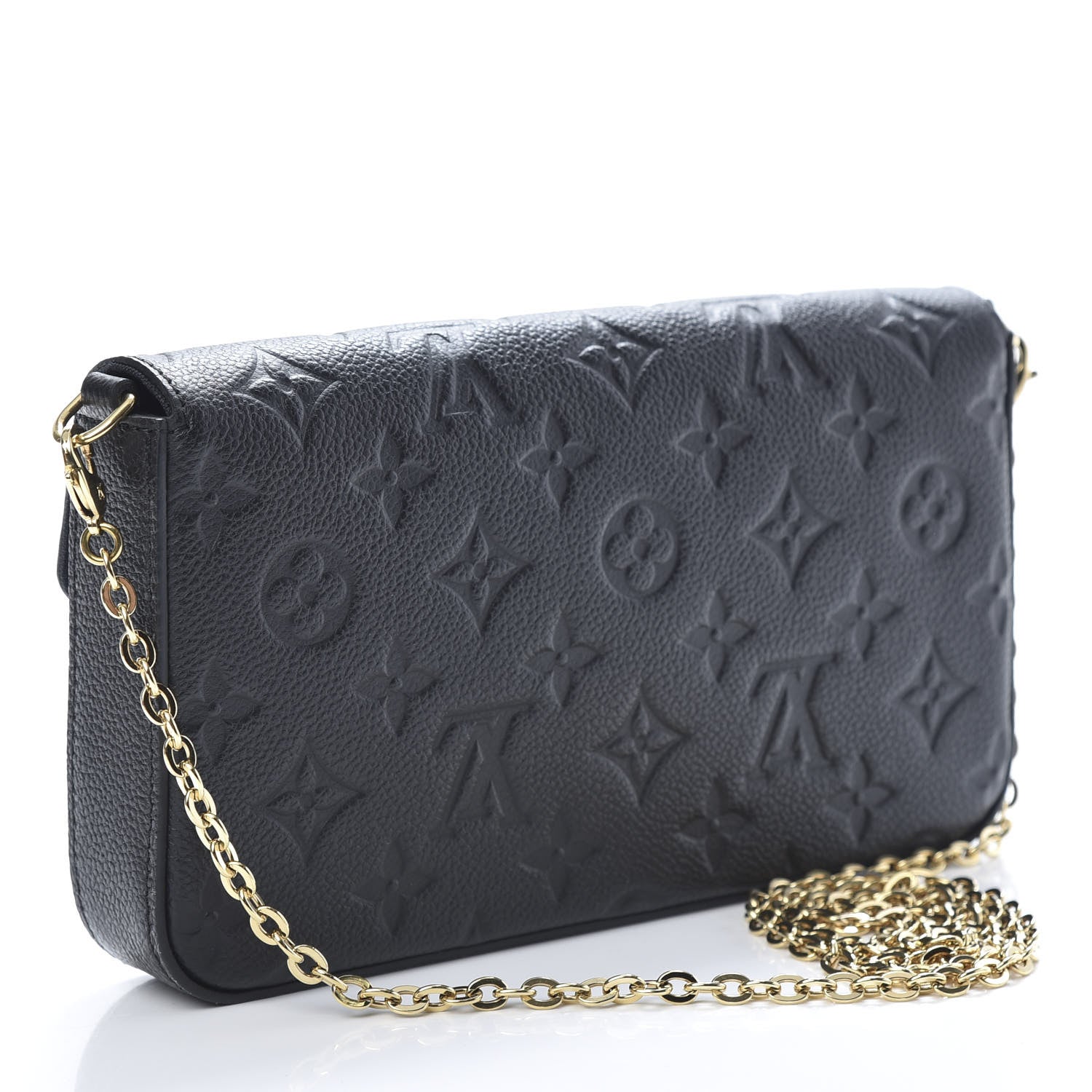 Louis Vuitton Empreinte Pochette Felicie Chain Wallet Black 3 of 15