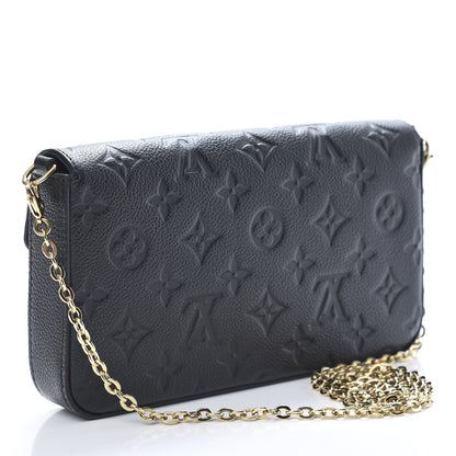 Louis Vuitton Empreinte Pochette Felicie Chain Wallet Black 3 of 15
