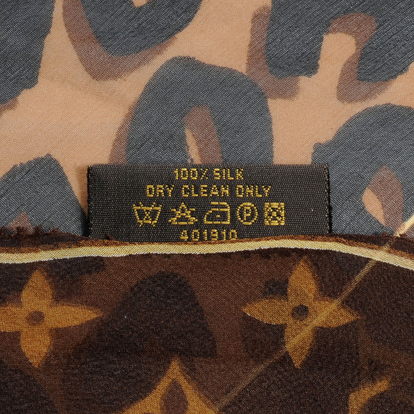 Leopard Monogram Silk Scarf