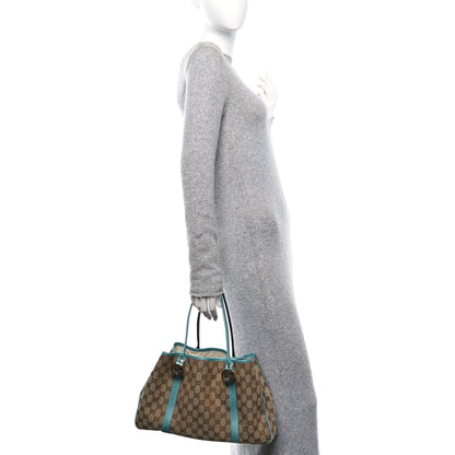 Gucci Monogram Medium Twins Shoulder Bag Turquoise 2 of 10