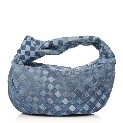 Bottega Veneta Nappa Denim Effect Intrecciato Teen Jodie Hobo Denim 1 of 8
