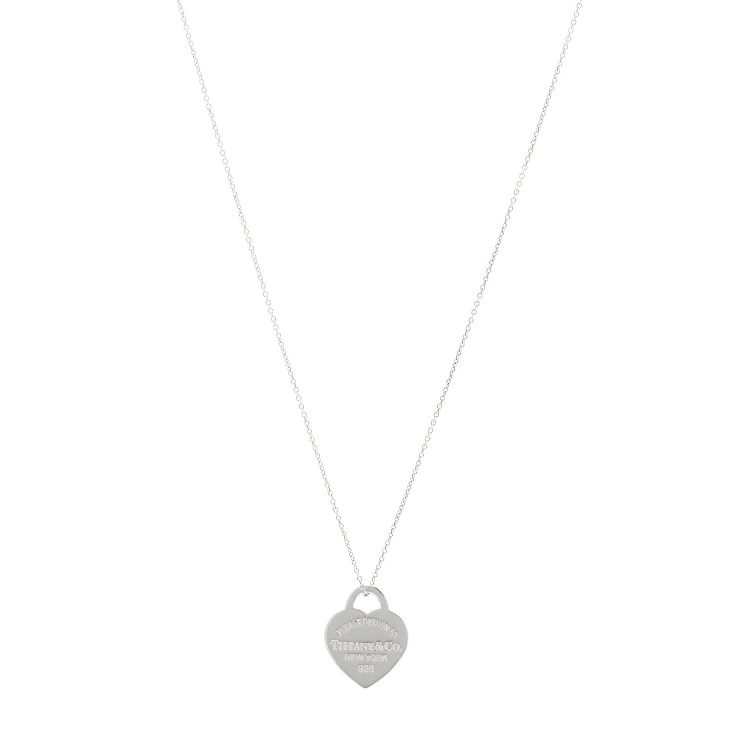 Tiffany Sterling Silver Small Return To Tiffany Heart Pendant Necklace 1 of 6