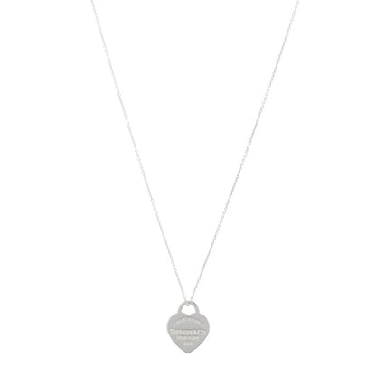 Tiffany Sterling Silver Small Return To Tiffany Heart Pendant Necklace 1 of 6