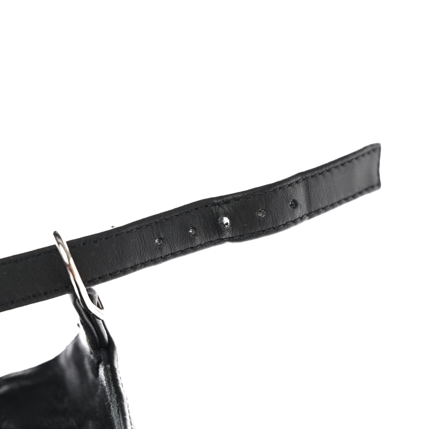 Calfskin Clous Legend Wedge Sandals 36 Black