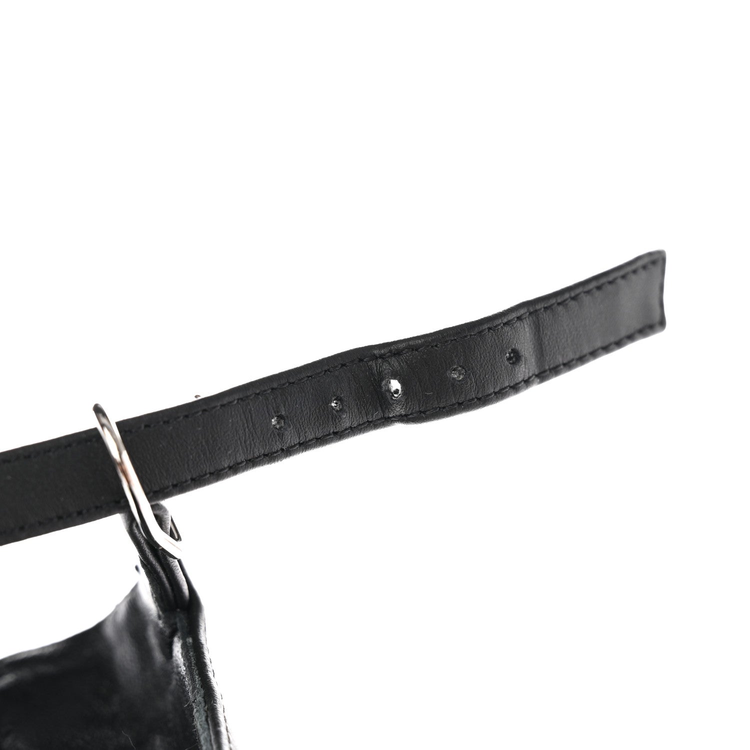 Hermes Calfskin Clous Legend Wedge Sandals 36 Black 11 of 12