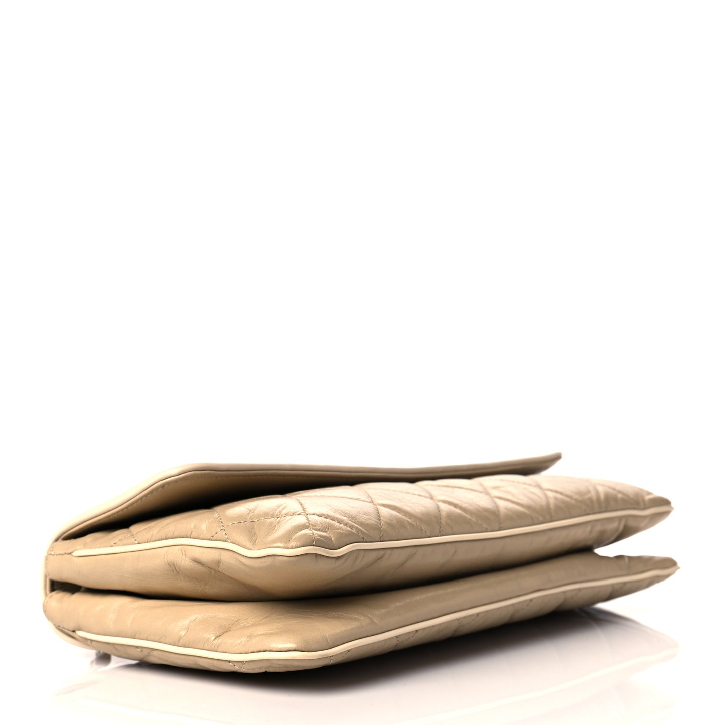 Lambskin East West Mademoiselle Flap Beige
