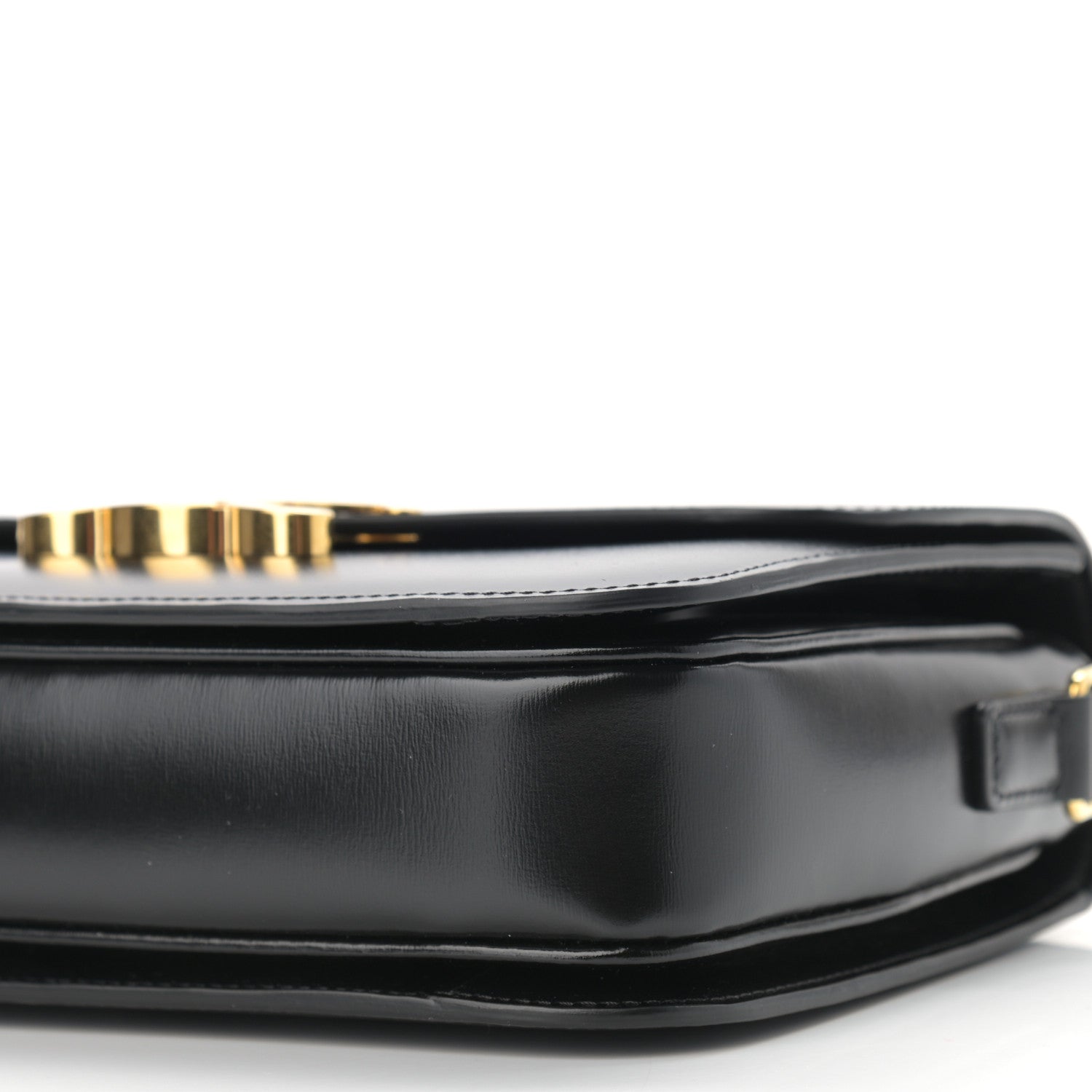 Celine Shiny Calfskin Medium Triomphe Black 12 of 14