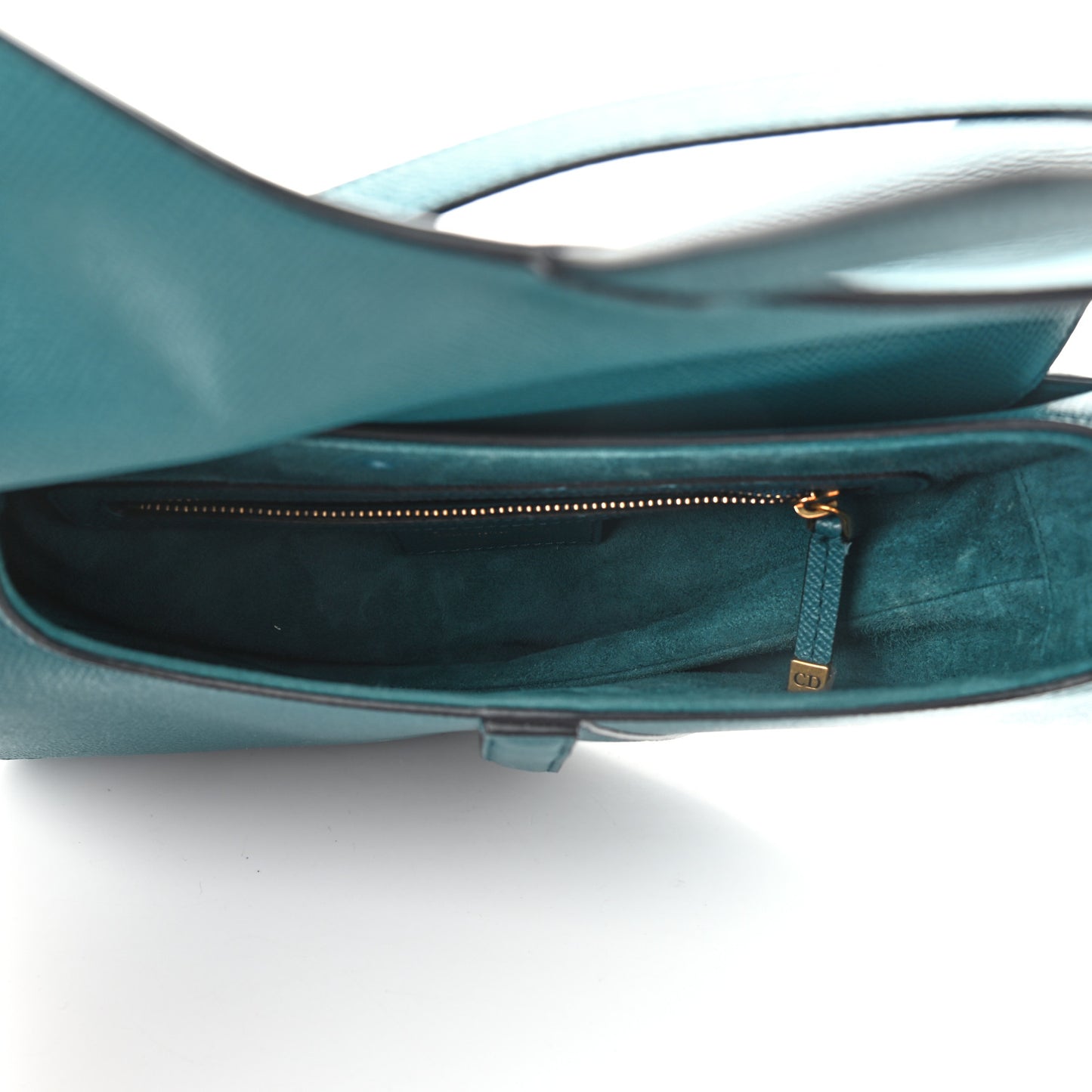 Grained Calfskin Saddle Bag Steel Blue