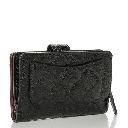Chanel Caviar Quilted Zipped Pocket Wallet Black 3 of 8