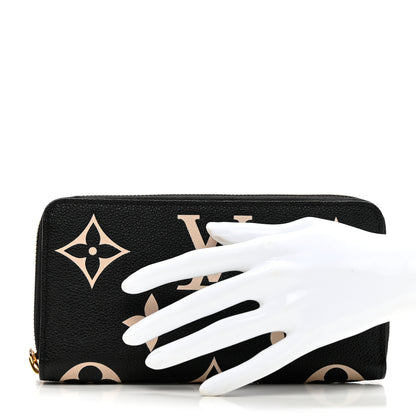 Louis Vuitton Empreinte Monogram Giant Zippy Wallet Black Beige 2 of 7