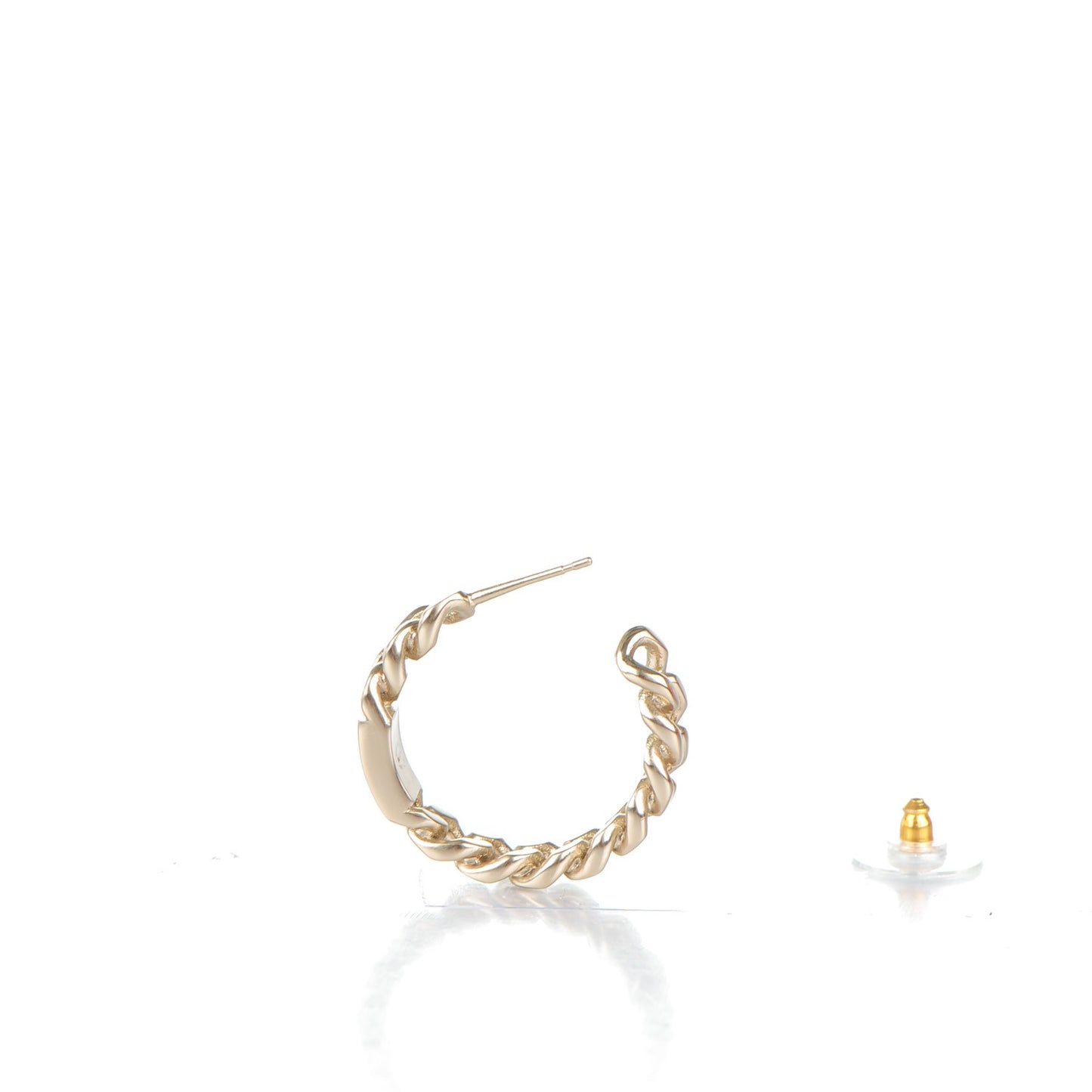 CC Chain Hoop Earrings Gold