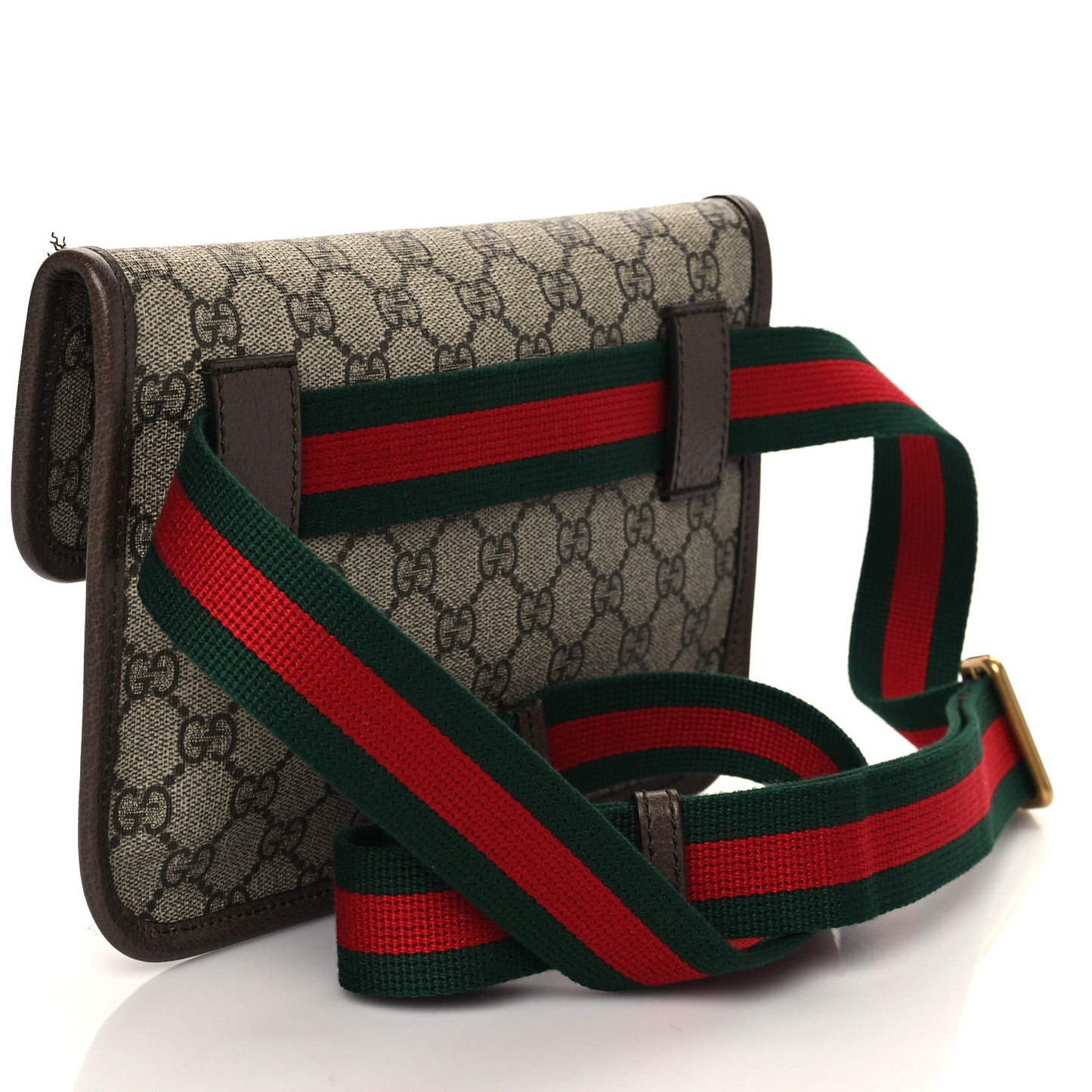 GG Supreme Monogram Neo Vintage Web Belt Bag Brown