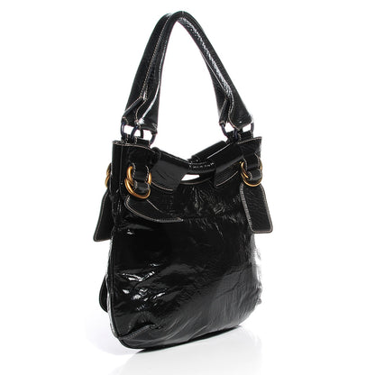 Chloe Patent Small Bay Tote Black 3 of 9
