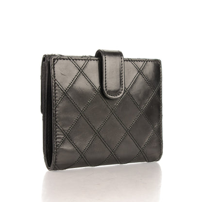 Chanel Lambskin Stitched French Wallet Black 3 of 10