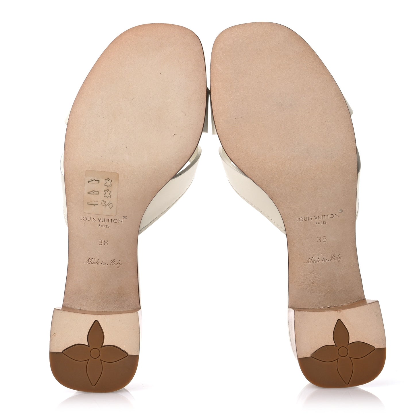 Calfskin LV Isola Mules 38 White
