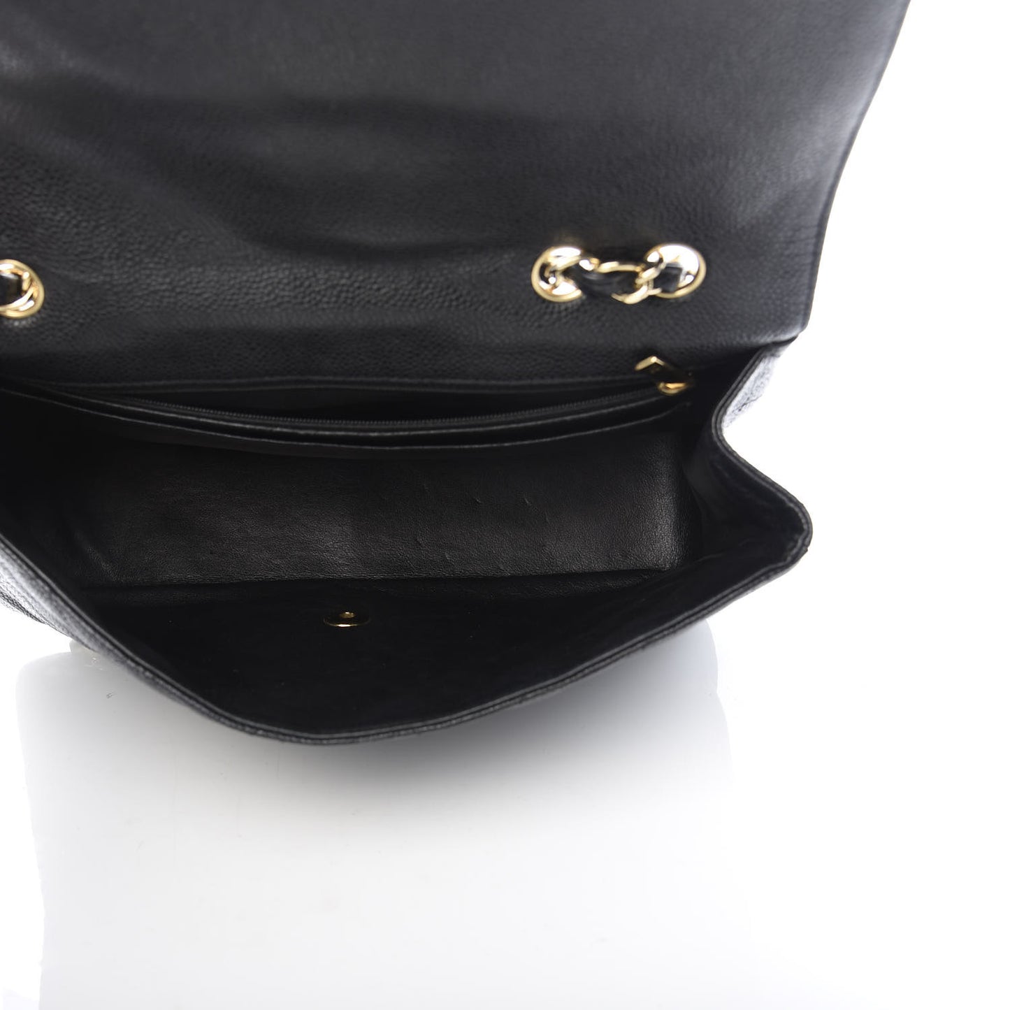 Caviar Quilted Jumbo Single Flap Black