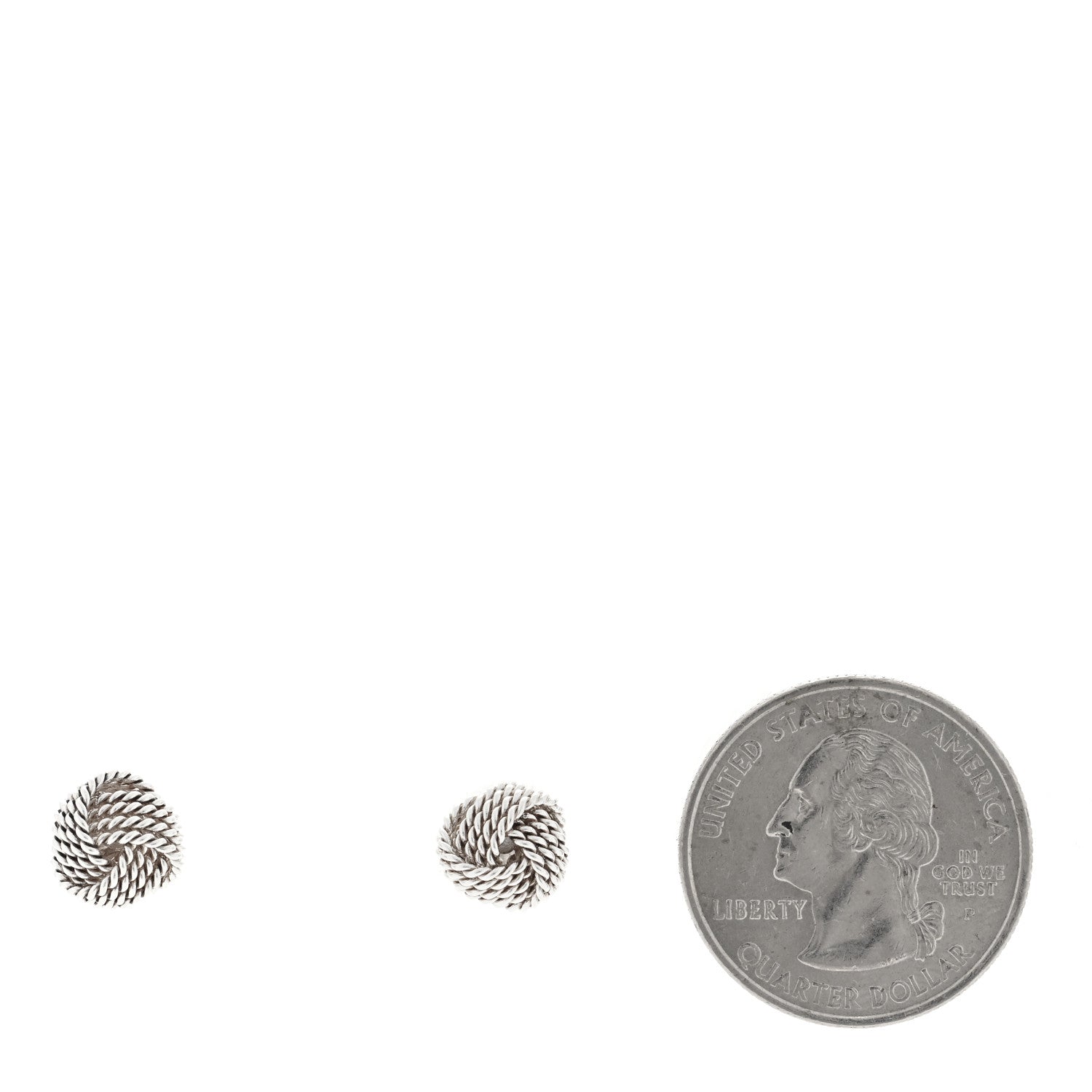 Tiffany Sterling Silver Twist Knot Earrings 2 of 4