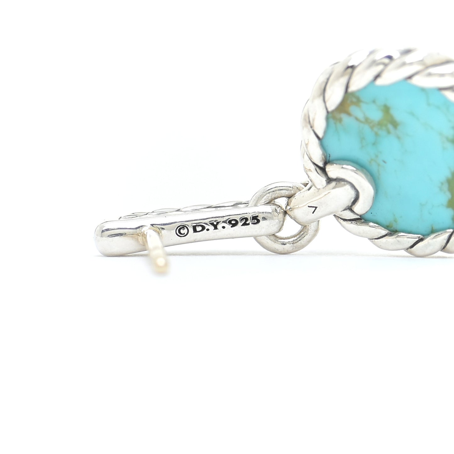 Sterling Silver Diamond Turquoise Elements Drop Earrings