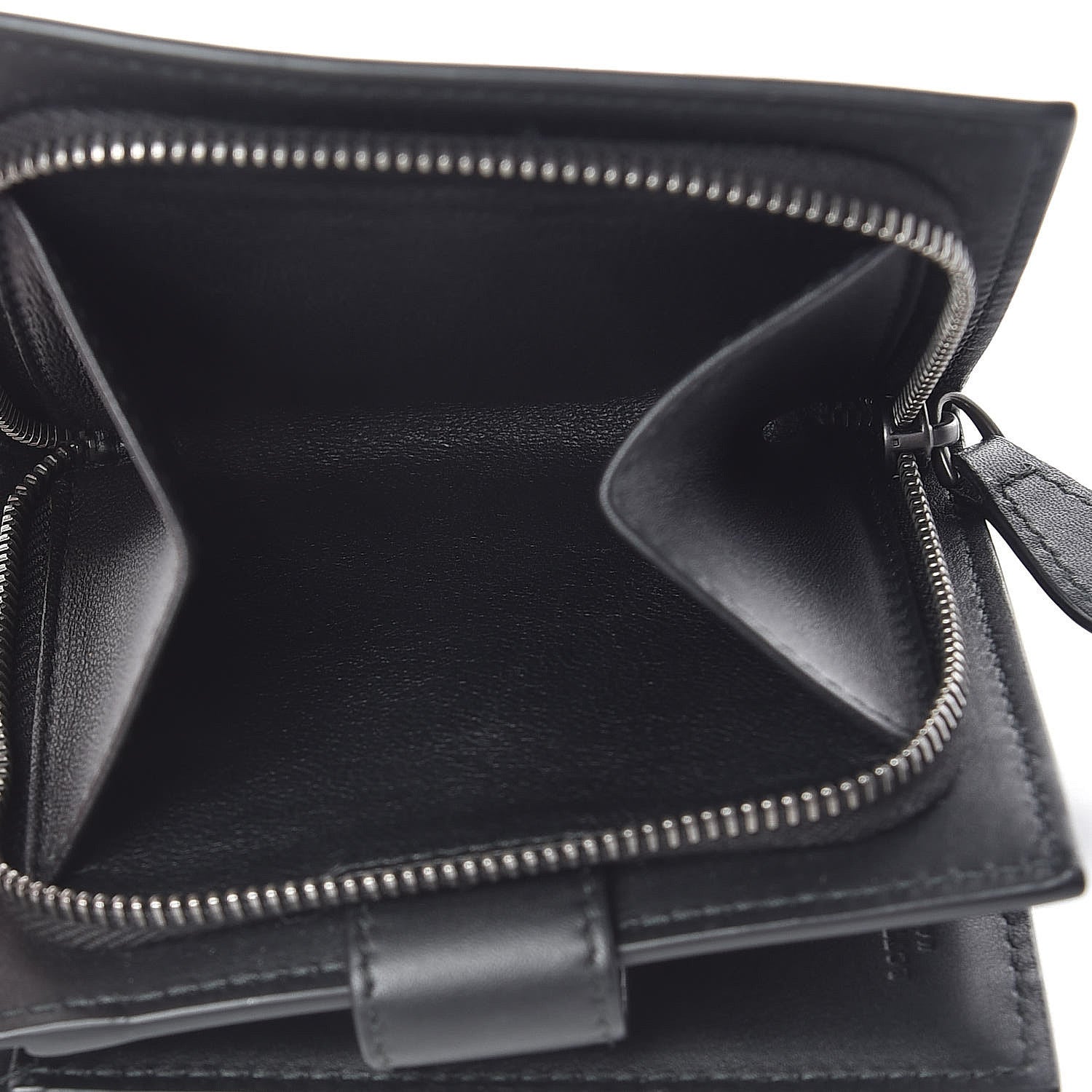 Bottega Veneta Nappa French Compact Wallet Black 6 of 8