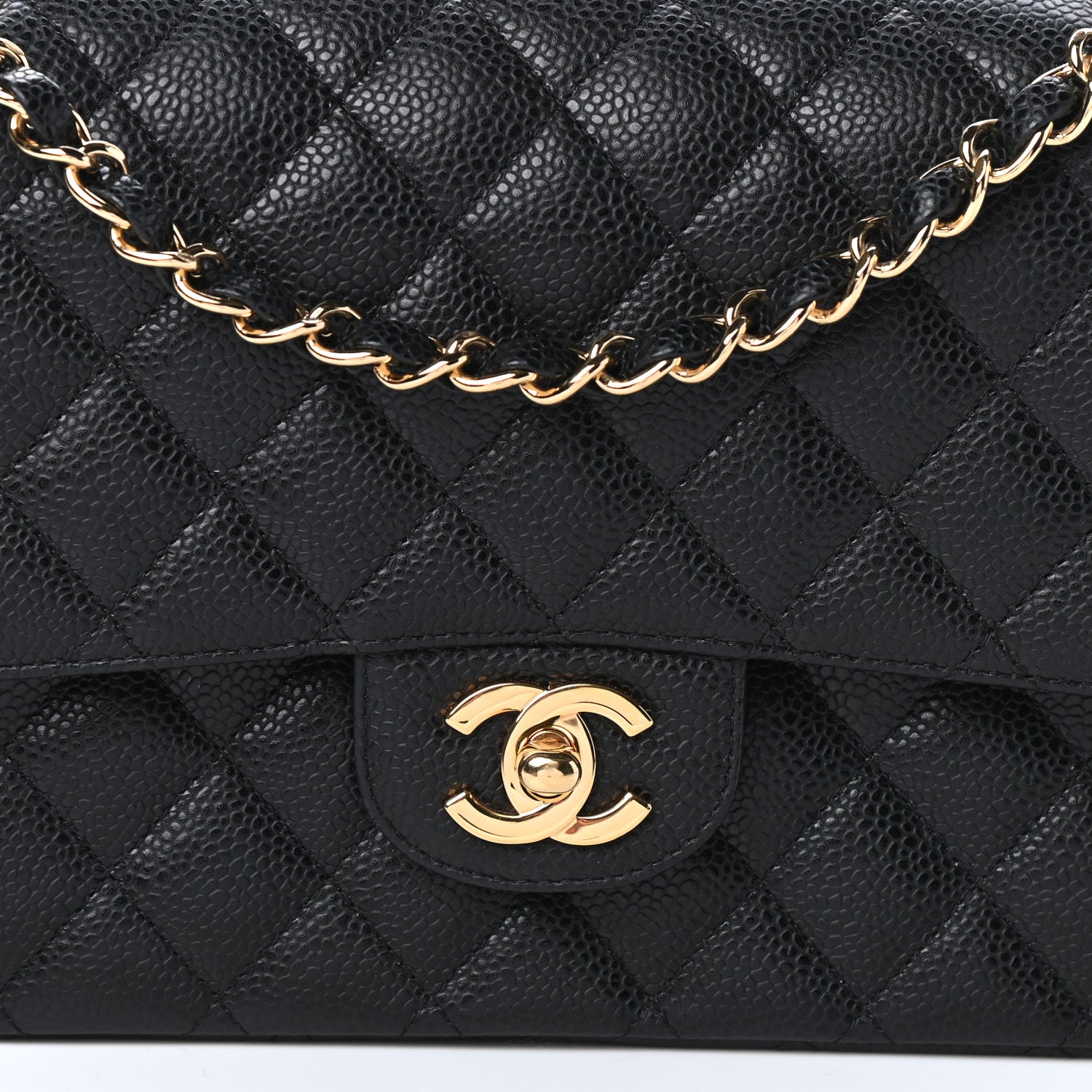 Chanel Caviar Quilted Medium Double Flap Black 7 of 10