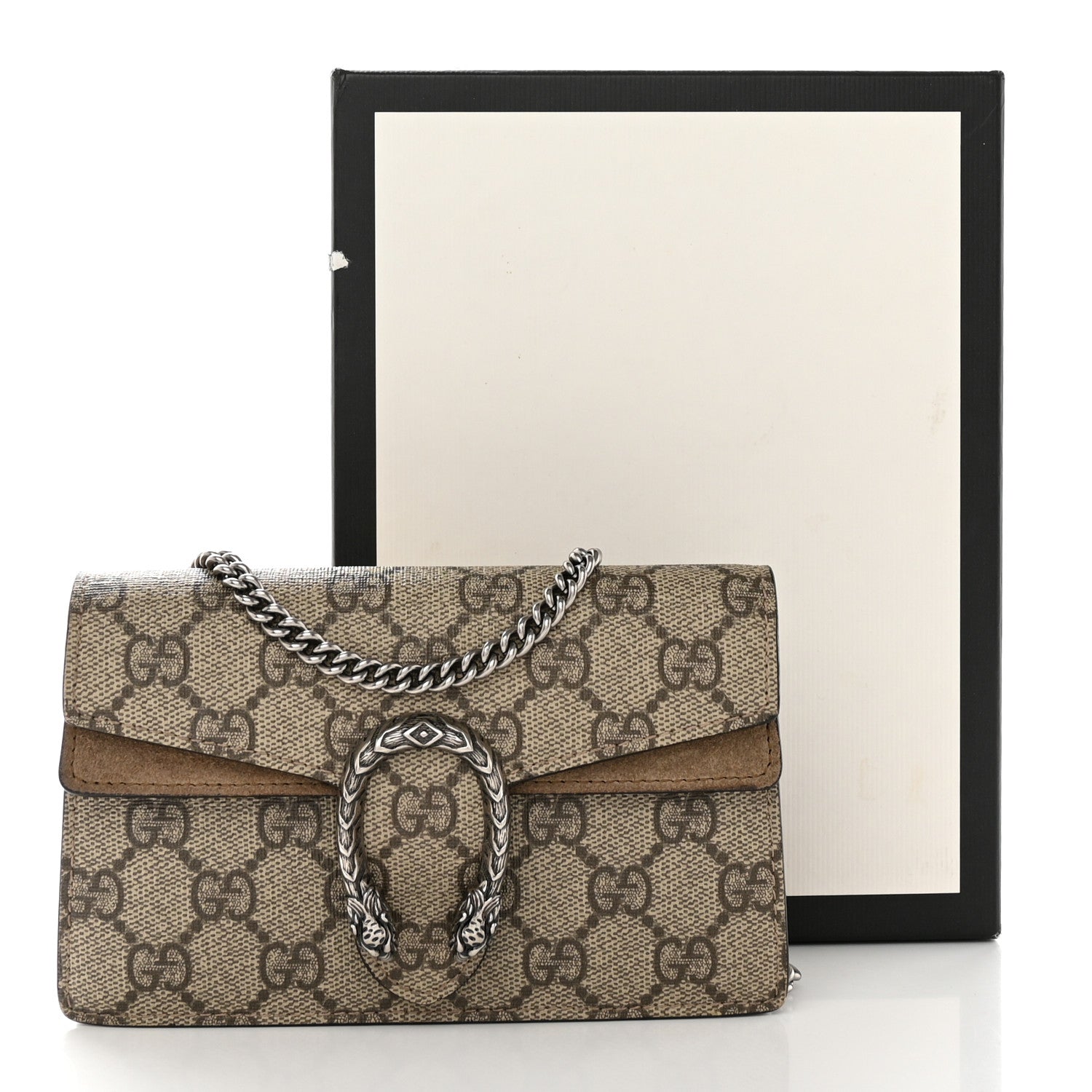 Gucci GG Supreme Monogram Super Mini Dionysus Shoulder Bag Taupe 12 of 12