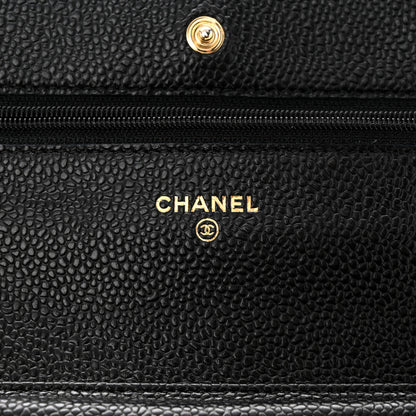 Chanel Caviar Quilted Wallet on Chain WOC Black 6 of 12