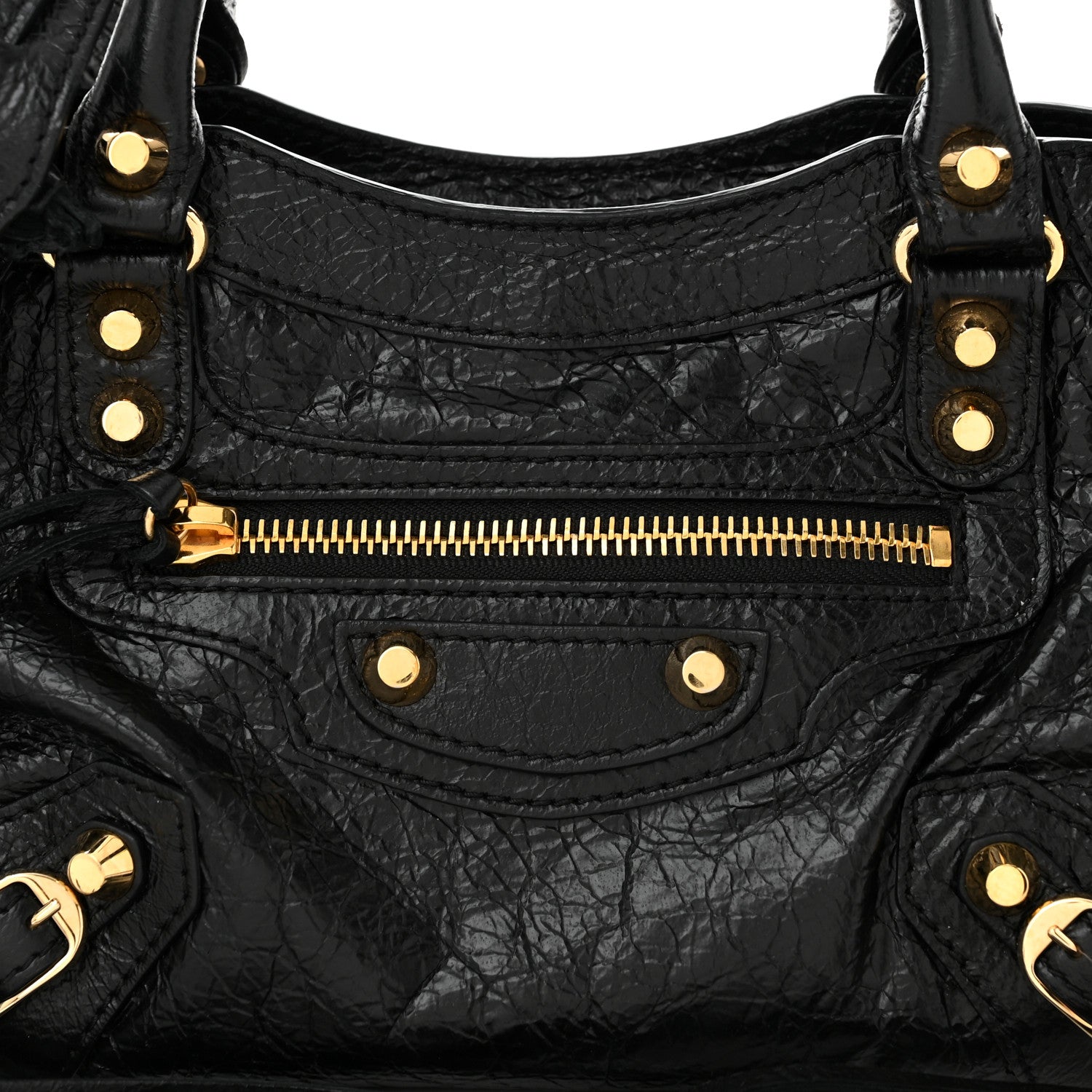 Balenciaga Agneau Classic Gold Hardware Mini City Black 9 of 12