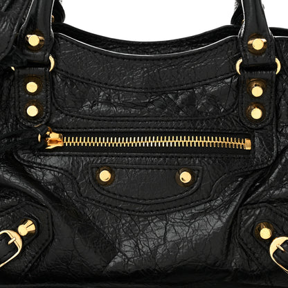 Balenciaga Agneau Classic Gold Hardware Mini City Black 9 of 12