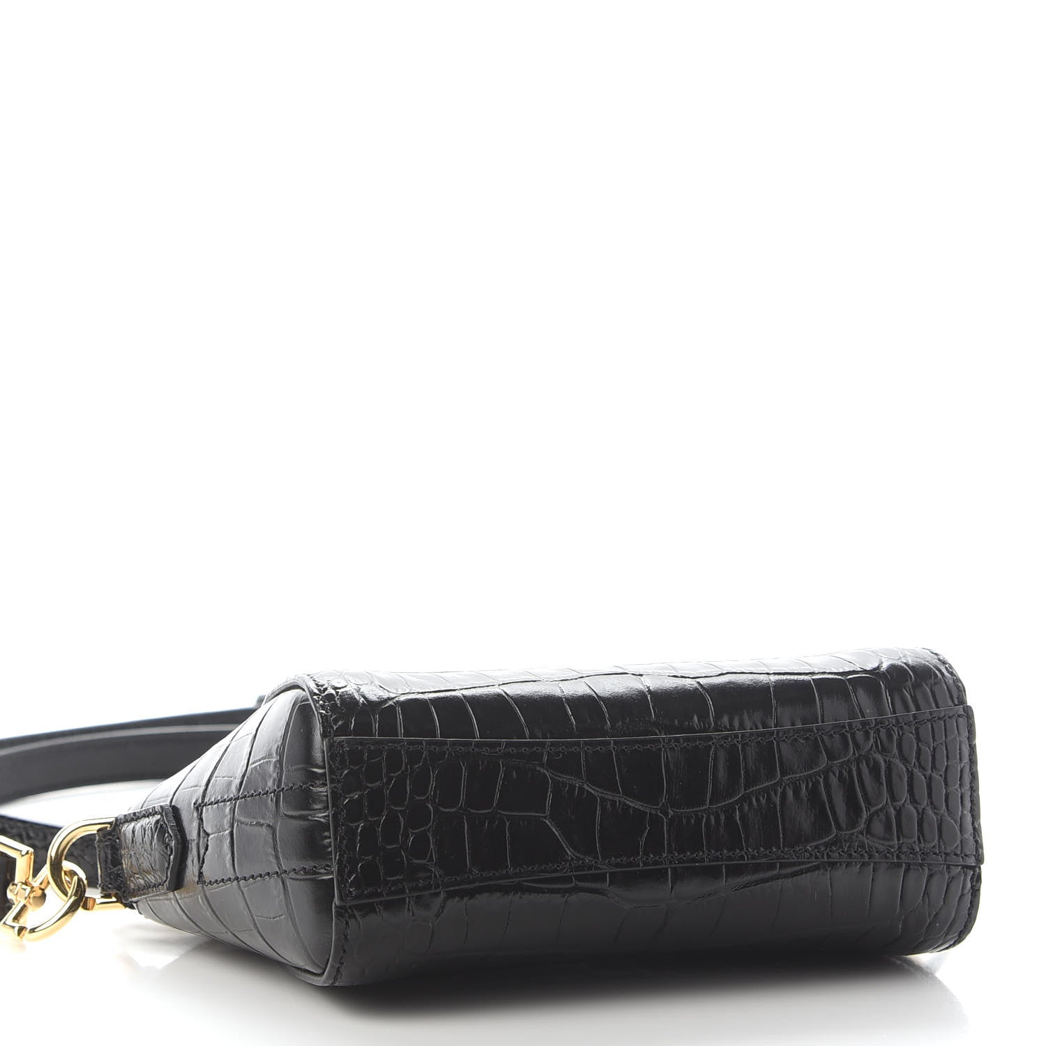 Givenchy Calfskin Crocodile Embossed Nano Antigona Black 3 of 7