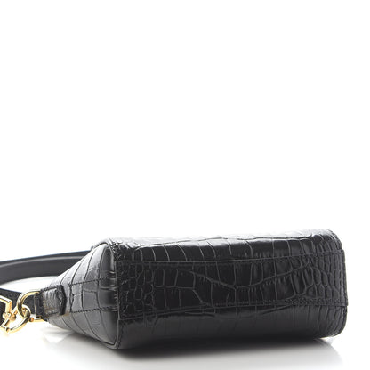 Givenchy Calfskin Crocodile Embossed Nano Antigona Black 3 of 7