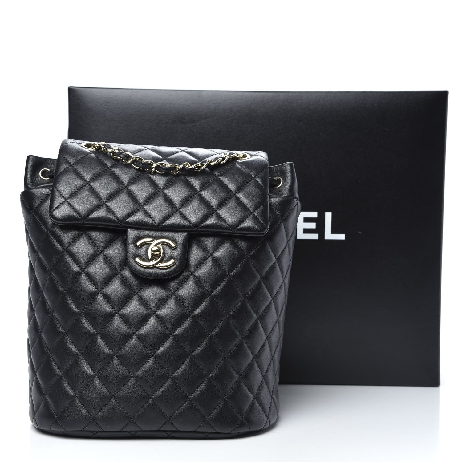 Chanel Calfskin Quilted Small Urban Spirit Backpack Black 11 of 11