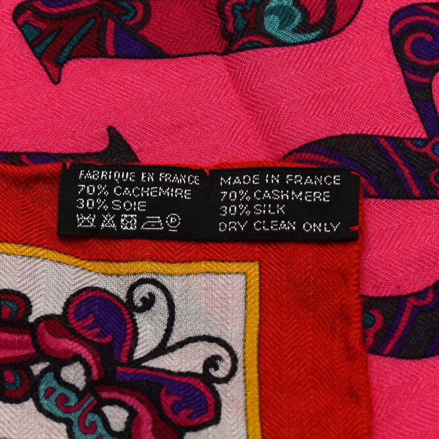 Hermes Cashmere Silk Lettres D'Erevan Shawl 140 5 of 5